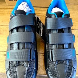 Tommaso Pista 100 Cycling Spin Bike Shoe Black Blue Women US Size 7 New In box